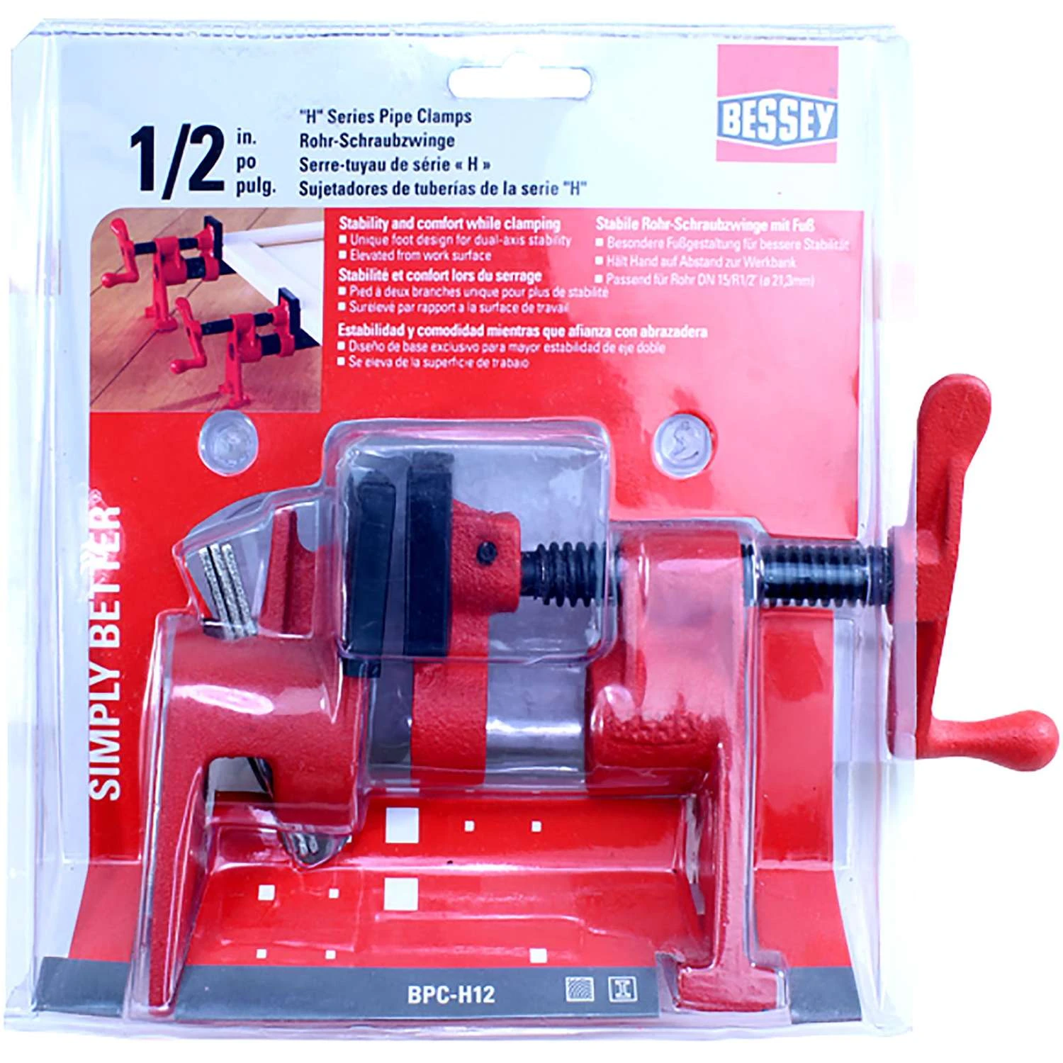Bessey H Series 1/2 In. Pipe Clamp 1.83 Lb 1 Pk 4 Bessey H Series 1/2 In. Pipe Clamp 1.83 Lb 1 Pk - Image 2