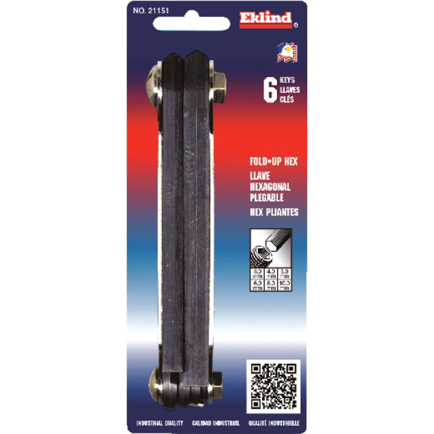 Eklind 3-10 Mm Metric Fold-Up Hex Key Set 6 Pc 3 Eklind 3-10 Mm Metric Fold-Up Hex Key Set 6 Pc