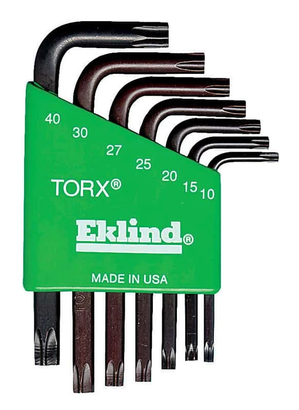 Eklind Torx T10-T40 Short Arm Torx L-Key Set 7 Pc 3 Eklind Torx T10-T40 Short Arm Torx L-Key Set 7 Pc