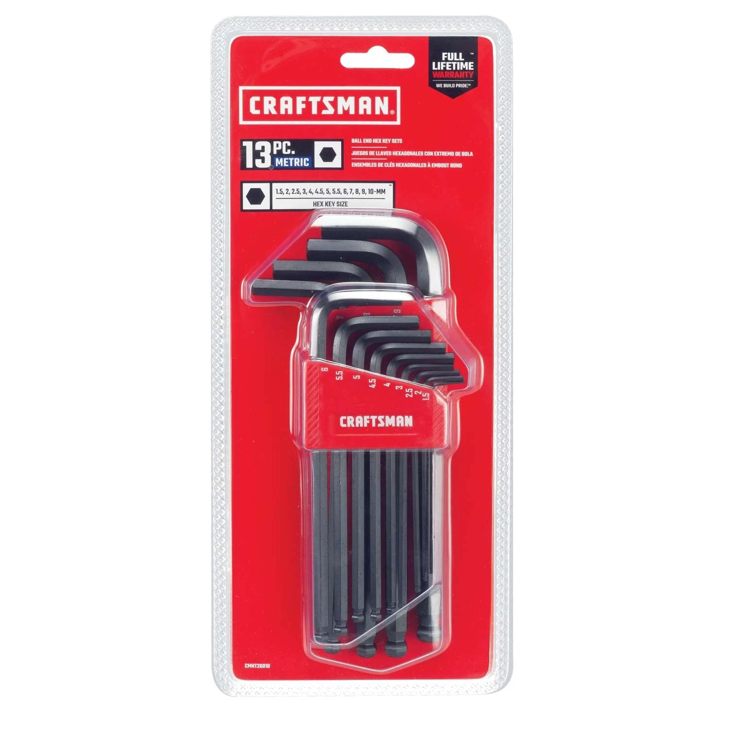 Craftsman Assorted Metric Long And Short Arm Ball End Hex Key Set 13 Pc 4 Craftsman Assorted Metric Long And Short Arm Ball End Hex Key Set 13 Pc - Image 3