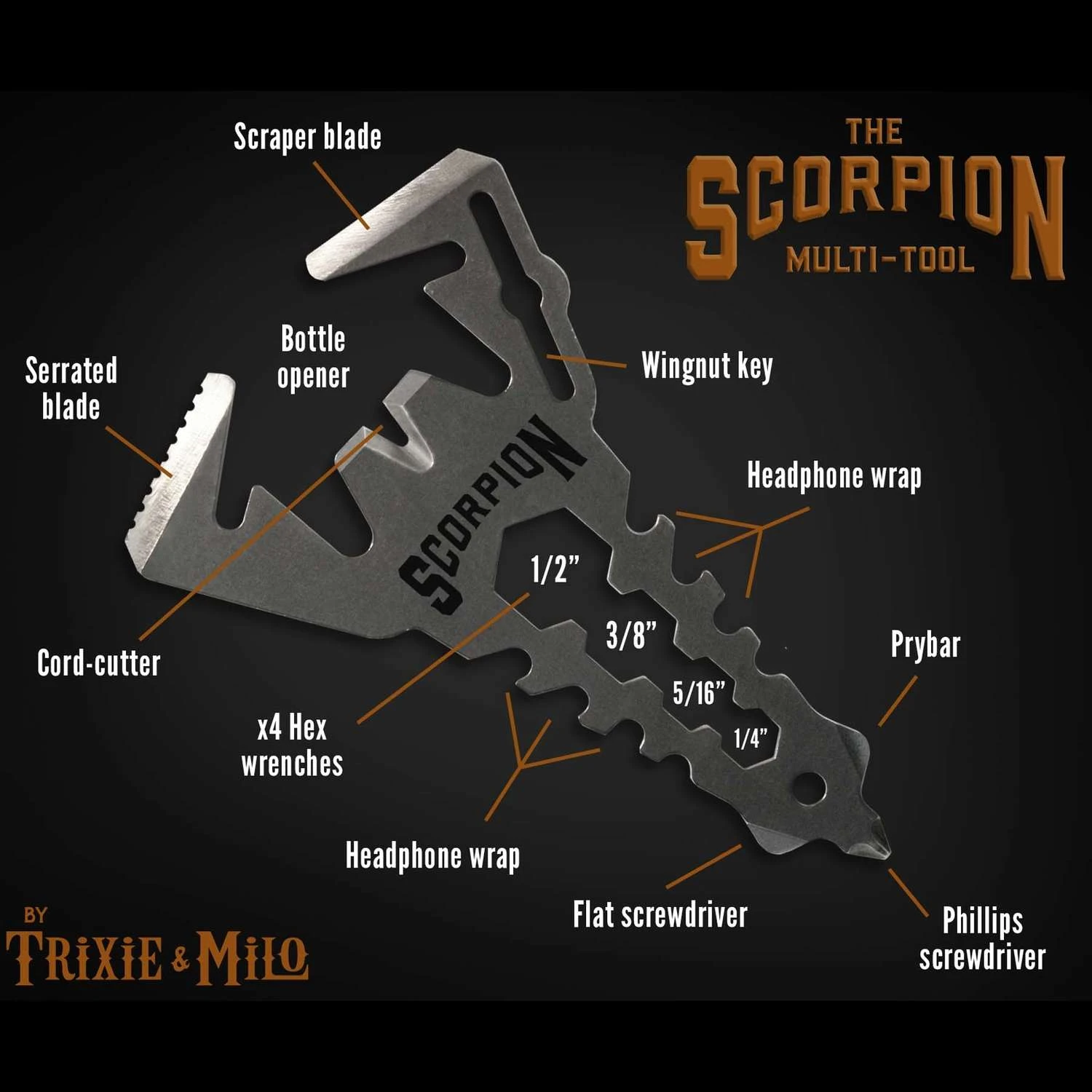 Trixie & Milo Scorpion Multi-Tool 1 Pk 5 Trixie & Milo Scorpion Multi-Tool 1 Pk - Image 3