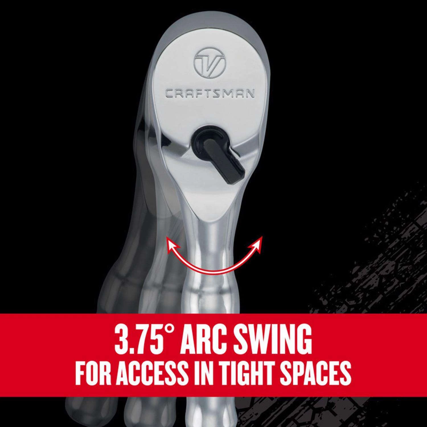 Craftsman V-Series 3/8 In. Drive Stubby Ratchet 96 Teeth 8 Craftsman V-Series 3/8 In. Drive Stubby Ratchet 96 Teeth - Image 6