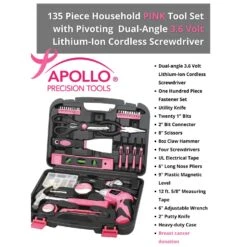 Apollo Tools Household Tool Kit 135 Pc 11 Apollo Tools Household Tool Kit 135 Pc -Craftsman Shop c5557c40 1a24 4ecf 8b57 e24741858896