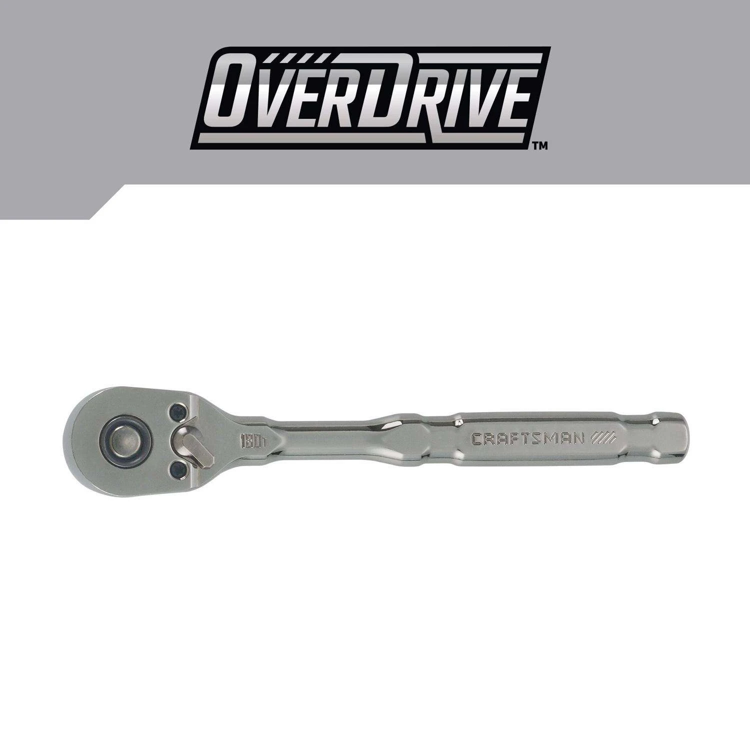 Craftsman Overdrive 1/4 In. Drive Pear Head Ratchet 180 Teeth 4 Craftsman Overdrive 1/4 In. Drive Pear Head Ratchet 180 Teeth - Image 2
