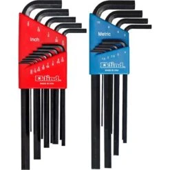 Eklind Hex-L Assorted Metric And SAE Long Arm Hex L-Key Set 22 Pc