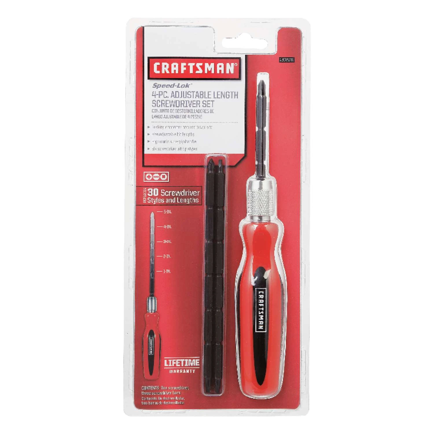 Craftsman Multi-Bit Screwdriver Set 9.5 In. 4 Pc 3 Craftsman Multi-Bit Screwdriver Set 9.5 In. 4 Pc