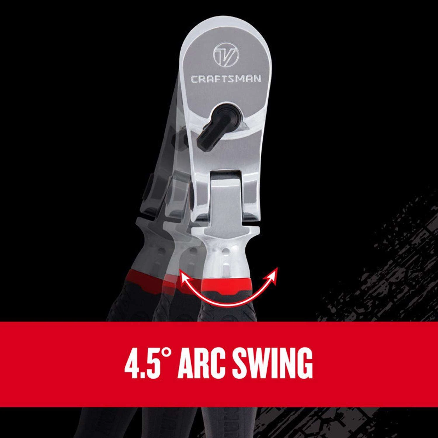 Craftsman V-Series 1/4 In. Drive Comfort Grip Flex Head Ratchet 80 Teeth 7 Craftsman V-Series 1/4 In. Drive Comfort Grip Flex Head Ratchet 80 Teeth - Image 5