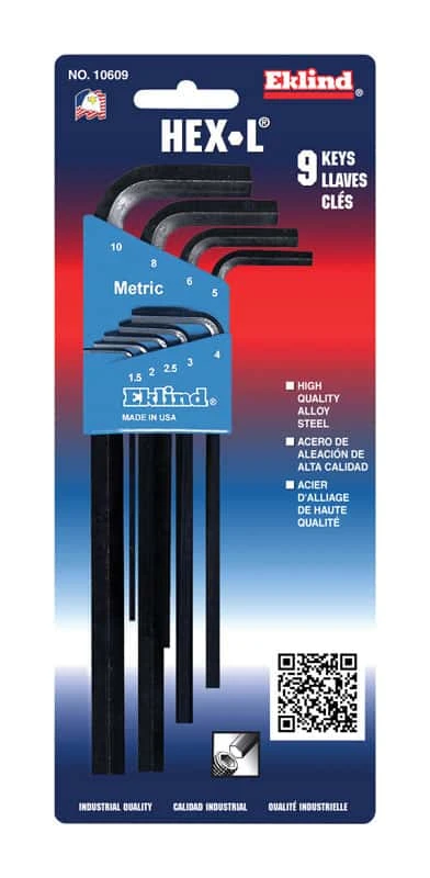Eklind Hex-L 1.5-10 Mm Metric Long Arm Hex L-Key Set 9 Pc 4 Eklind Hex-L 1.5-10 Mm Metric Long Arm Hex L-Key Set 9 Pc - Image 2