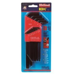 Eklind Hex-L .050 To 3/8 In. SAE Long Arm Hex L-Key Set 13 Pc